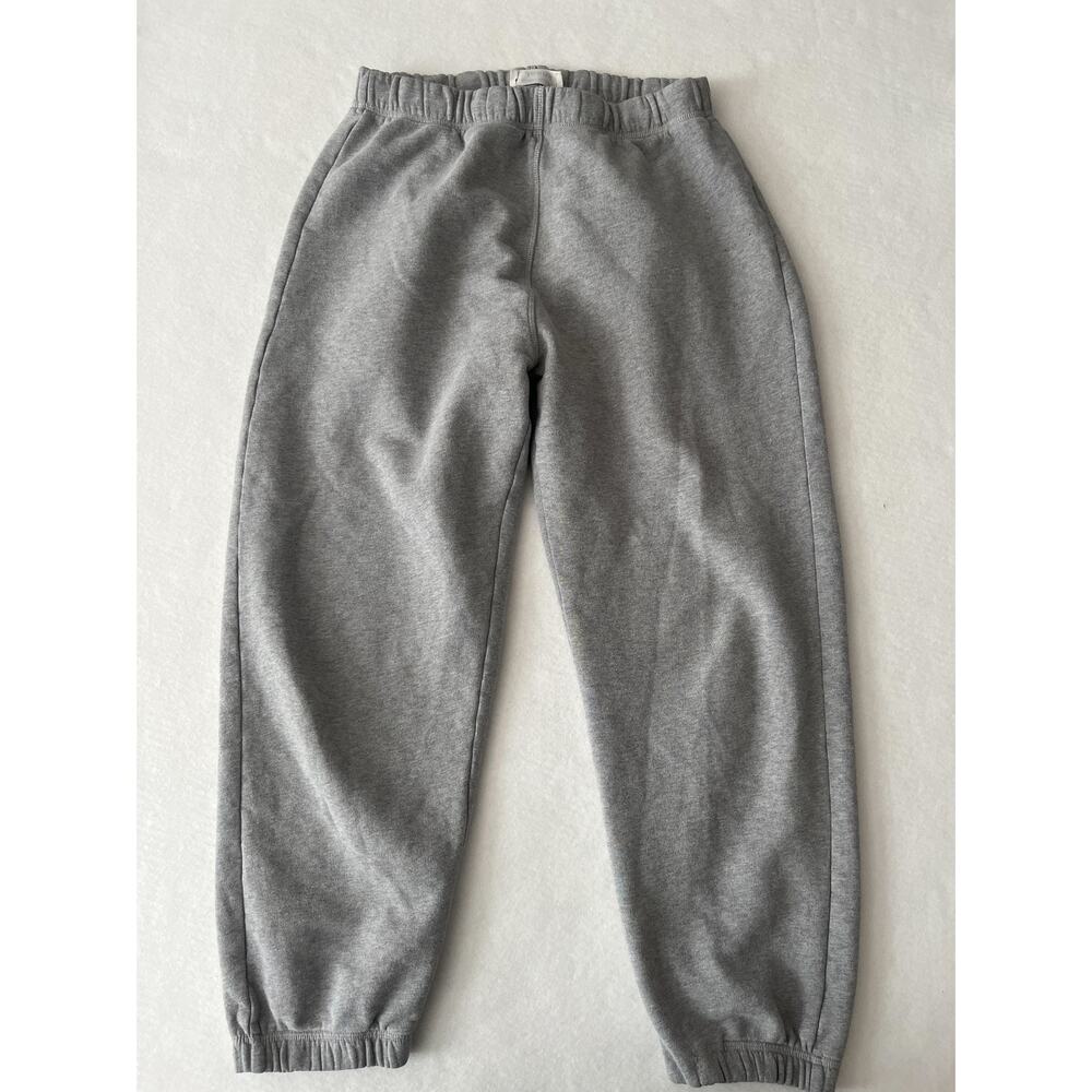 Reformation Pants Women L Gray Fleece Sweatpants Organic Cotton Pockets Lounge